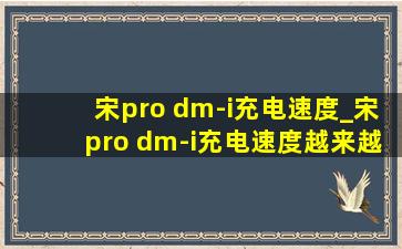 宋pro dm-i充电速度_宋pro dm-i充电速度越来越慢